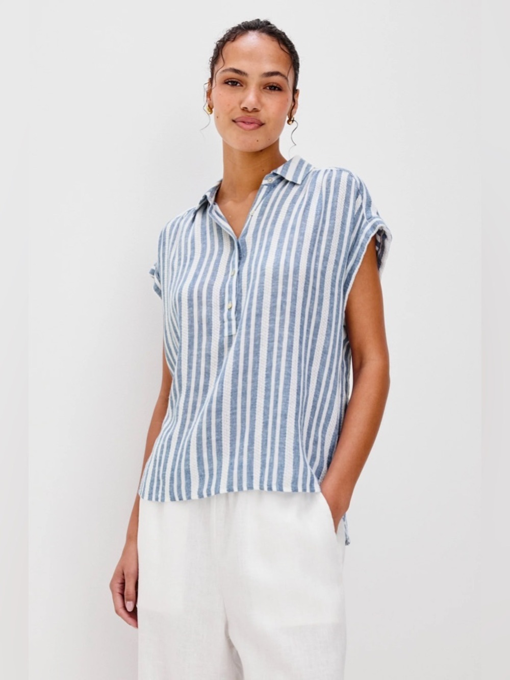 RAILS | striped cotton sleeveless top | size small